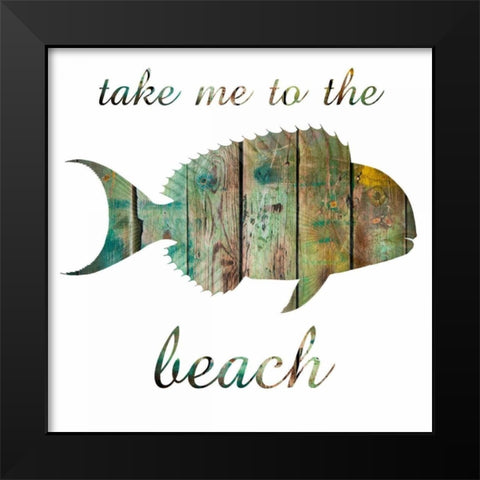 The Ocean Black Modern Wood Framed Art Print by Lewis, Sheldon