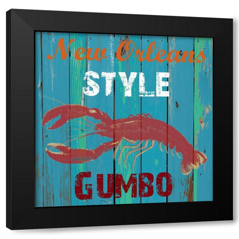 New Orleans Black Modern Wood Framed Art Print with Double Matting by Lewis, Sheldon