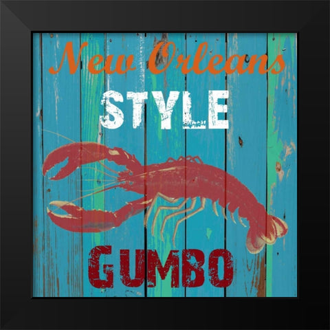 New Orleans Black Modern Wood Framed Art Print by Lewis, Sheldon