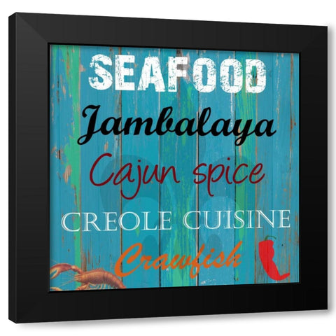 Tasty New Orleans Black Modern Wood Framed Art Print by Lewis, Sheldon
