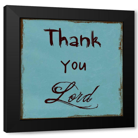Thank You Lord Black Modern Wood Framed Art Print with Double Matting by Lewis, Sheldon