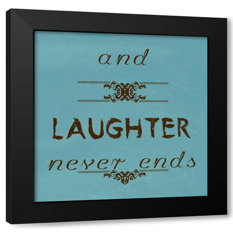 Laughter Never Ends Black Modern Wood Framed Art Print with Double Matting by Lewis, Sheldon
