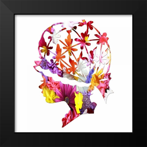 Floral Fashion 2 Black Modern Wood Framed Art Print by Lewis, Sheldon