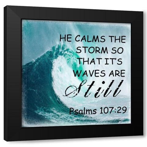 He Calm The Storm Black Modern Wood Framed Art Print with Double Matting by Lewis, Sheldon