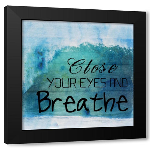 Close Your Eyes Black Modern Wood Framed Art Print with Double Matting by Lewis, Sheldon