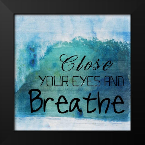 Close Your Eyes Black Modern Wood Framed Art Print by Lewis, Sheldon
