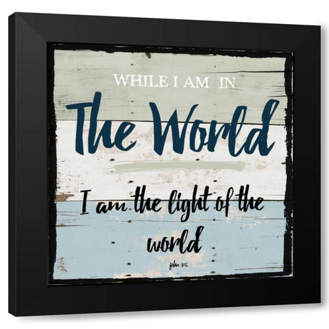 Religious Wood 3 Black Modern Wood Framed Art Print with Double Matting by Lewis, Sheldon