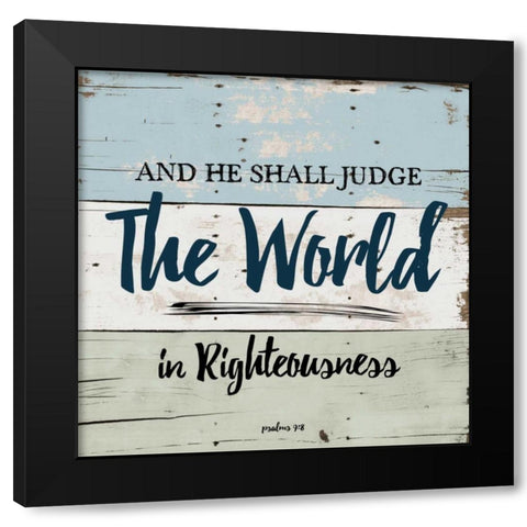 Religious On Wood 1 Black Modern Wood Framed Art Print by Lewis, Sheldon