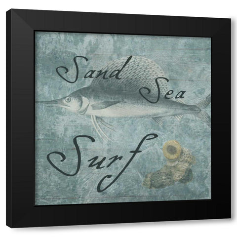 Sand Black Modern Wood Framed Art Print by Lewis, Sheldon