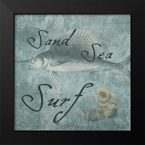 Sand Black Modern Wood Framed Art Print by Lewis, Sheldon