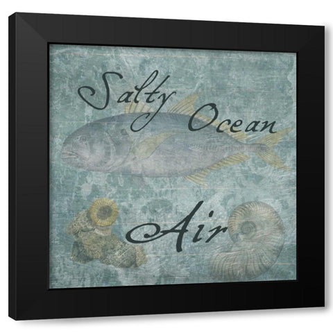 Ocean Air Black Modern Wood Framed Art Print with Double Matting by Lewis, Sheldon