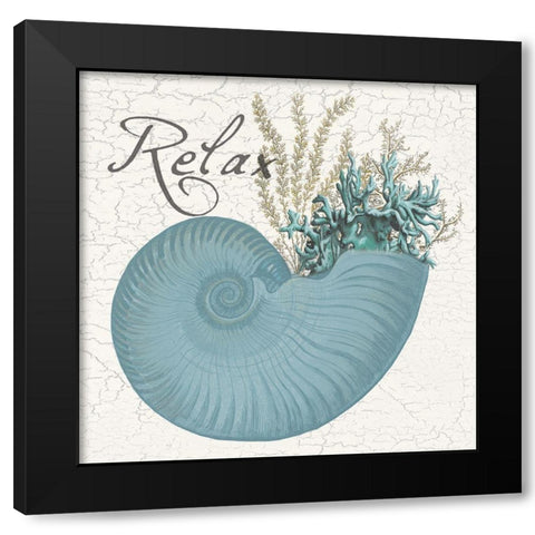 Coastal Bouquet Black Modern Wood Framed Art Print by Lewis, Sheldon