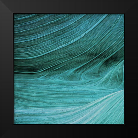 Coastal Abstract Black Modern Wood Framed Art Print by Lewis, Sheldon