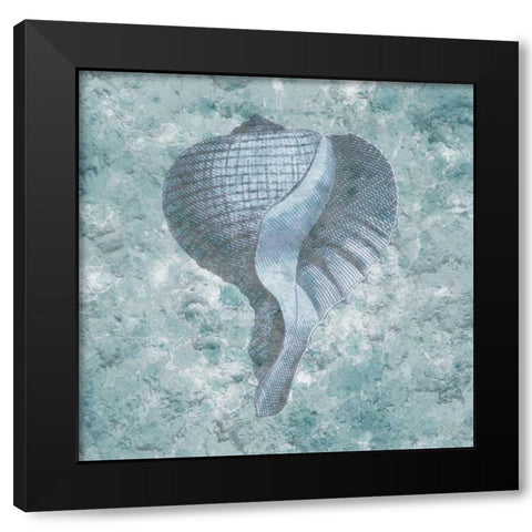 Coastal Cement Black Modern Wood Framed Art Print with Double Matting by Lewis, Sheldon