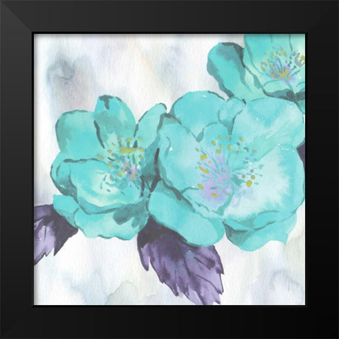 A Floral Tale Black Modern Wood Framed Art Print by Lewis, Sheldon