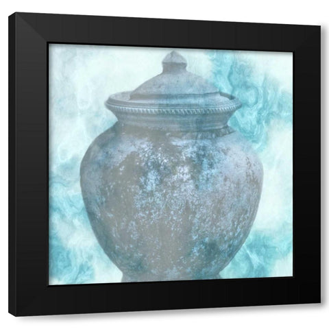 Ancent Vase Black Modern Wood Framed Art Print by Lewis, Sheldon