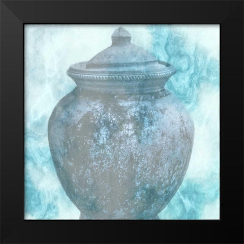 Ancent Vase Black Modern Wood Framed Art Print by Lewis, Sheldon