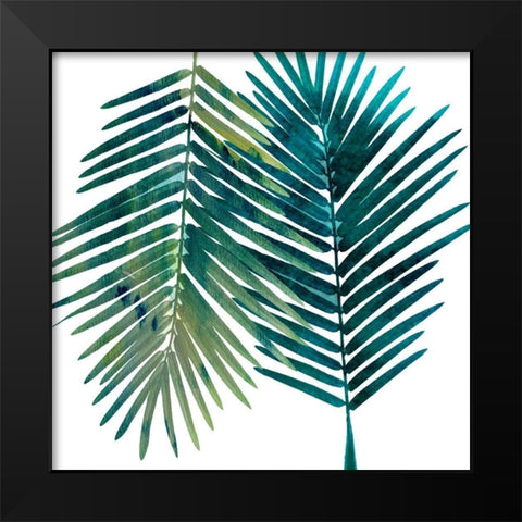 Watercolor Burst Black Modern Wood Framed Art Print by Lewis, Sheldon