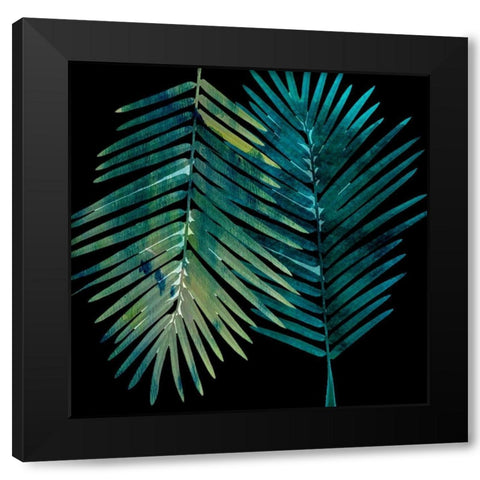 Watercolor Burst Black Modern Wood Framed Art Print by Lewis, Sheldon