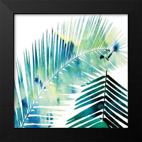 Watercolor Burst 2 Black Modern Wood Framed Art Print by Lewis, Sheldon