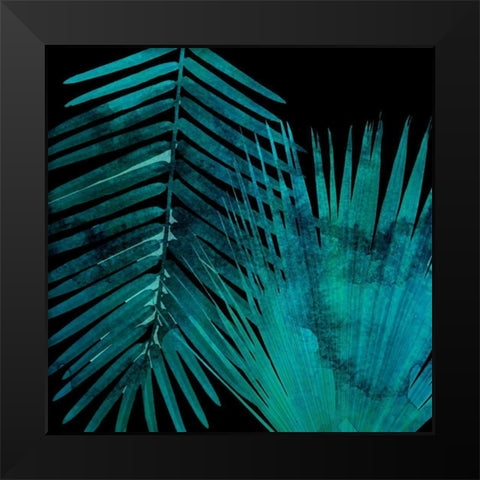 Watercolor Burst 3 Black Modern Wood Framed Art Print by Lewis, Sheldon