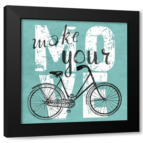 Make Your Move Black Modern Wood Framed Art Print with Double Matting by Lewis, Sheldon