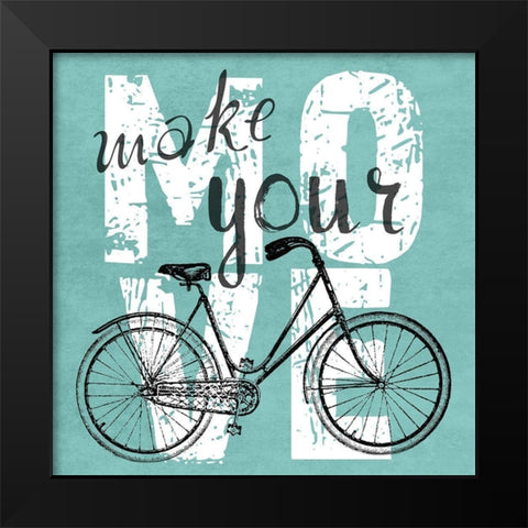 Make Your Move Black Modern Wood Framed Art Print by Lewis, Sheldon