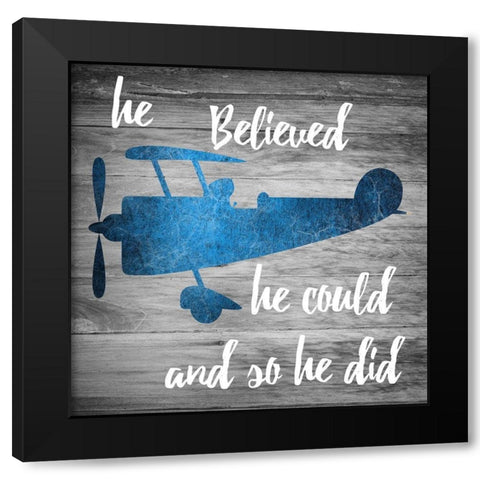 Fly Black Modern Wood Framed Art Print by Lewis, Sheldon