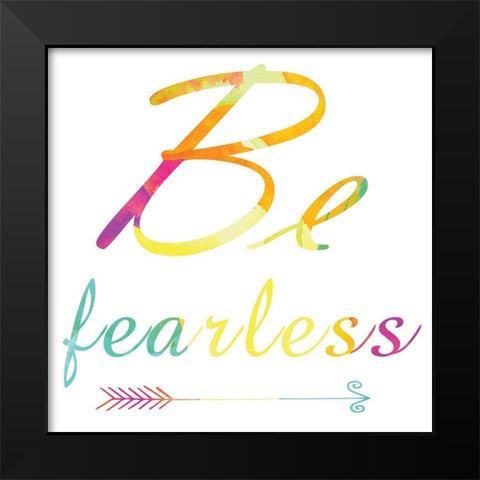 Fearless Black Modern Wood Framed Art Print by Lewis, Sheldon