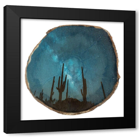 Natural Wood Space 1 Black Modern Wood Framed Art Print with Double Matting by Lewis, Sheldon