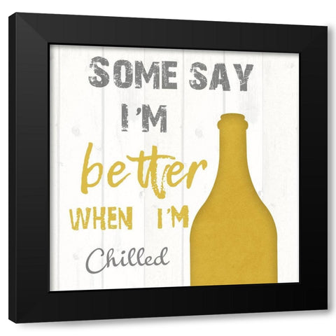 Chill Out Black Modern Wood Framed Art Print with Double Matting by Lewis, Sheldon