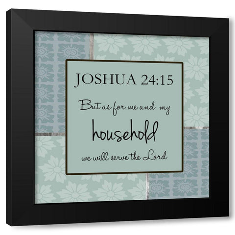 Serve The Lord Black Modern Wood Framed Art Print by Lewis, Sheldon