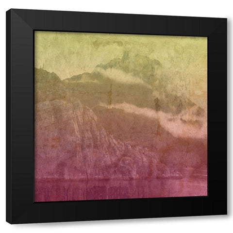 Mountain Lights A Black Modern Wood Framed Art Print with Double Matting by Lewis, Sheldon
