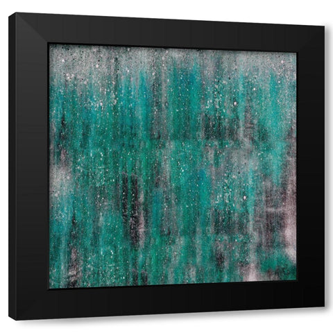 Teal WE Meet Again Black Modern Wood Framed Art Print by Lewis, Sheldon