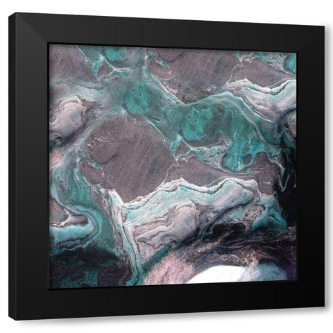 Stoneaged Black Modern Wood Framed Art Print by Lewis, Sheldon