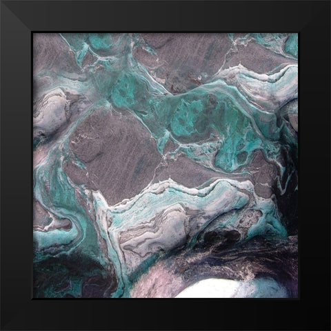 Stoneaged Black Modern Wood Framed Art Print by Lewis, Sheldon