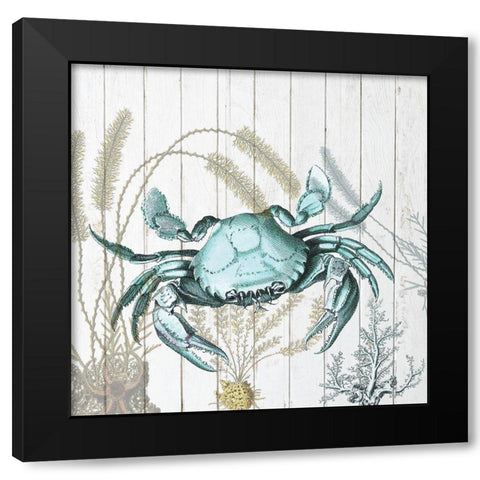 Salt Water Blue Black Modern Wood Framed Art Print with Double Matting by Lewis, Sheldon