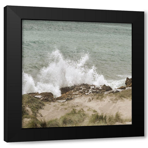Water Blast Black Modern Wood Framed Art Print by Lewis, Sheldon