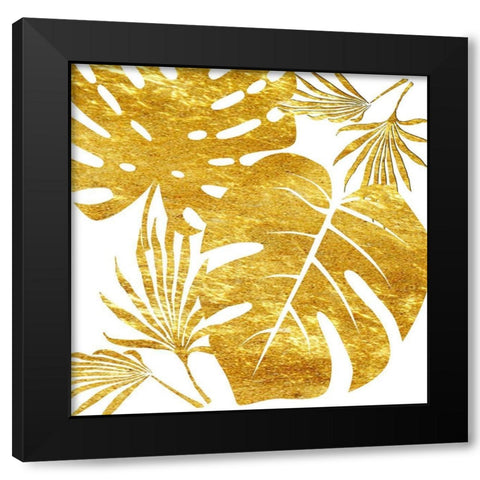 Golden Tropics Black Modern Wood Framed Art Print with Double Matting by Lewis, Sheldon