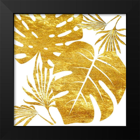 Golden Tropics Black Modern Wood Framed Art Print by Lewis, Sheldon