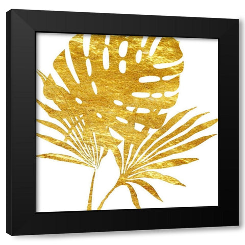Golden Tropics  Black Modern Wood Framed Art Print with Double Matting by Lewis, Sheldon