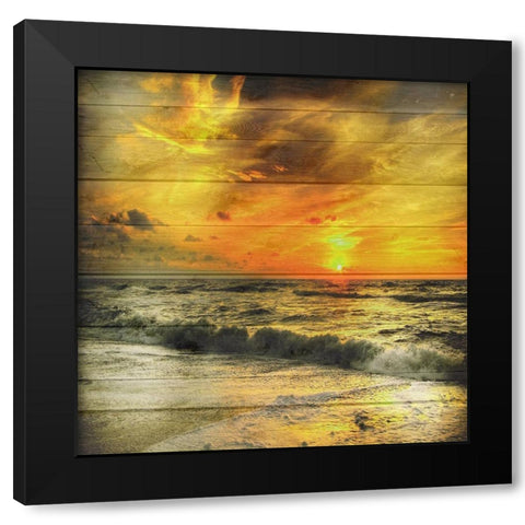 Golden Sunset 2 Black Modern Wood Framed Art Print by Lewis, Sheldon