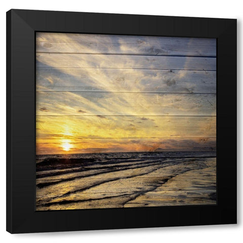 Golden Sunset 3 Black Modern Wood Framed Art Print by Lewis, Sheldon