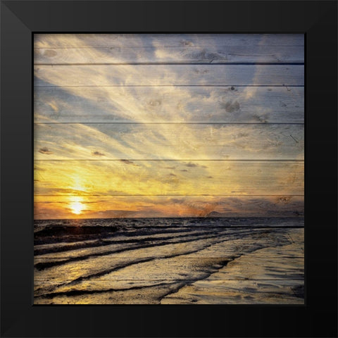Golden Sunset 3 Black Modern Wood Framed Art Print by Lewis, Sheldon