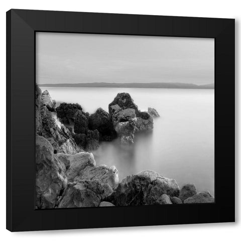 Black Sea 2 Black Modern Wood Framed Art Print with Double Matting by Lewis, Sheldon