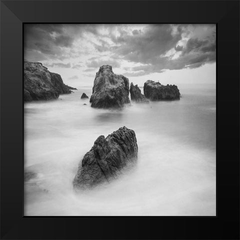 Black Sea 3 Black Modern Wood Framed Art Print by Lewis, Sheldon