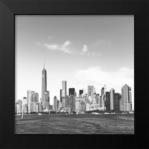 Fly NY Black Modern Wood Framed Art Print by Lewis, Sheldon
