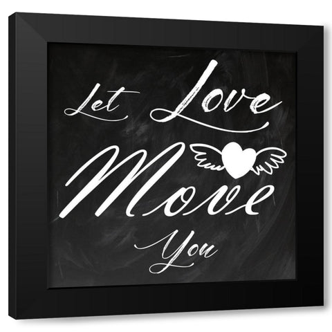 Love Moves Black Modern Wood Framed Art Print with Double Matting by Lewis, Sheldon
