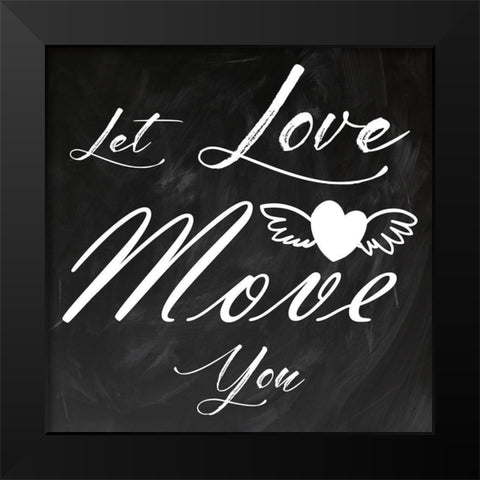 Love Moves Black Modern Wood Framed Art Print by Lewis, Sheldon