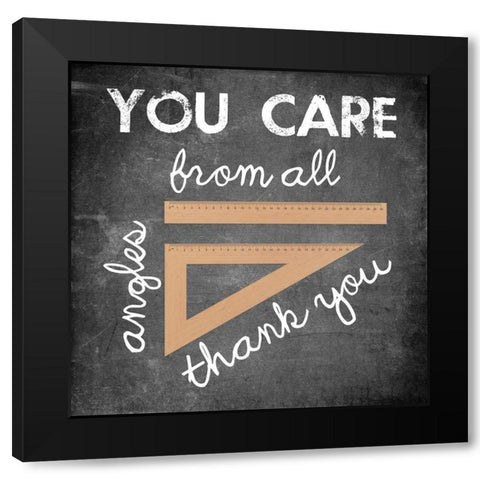 Angles Black Modern Wood Framed Art Print with Double Matting by Lewis, Sheldon